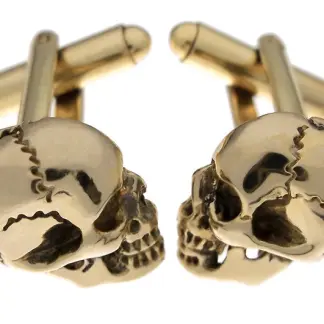 Skull Cufflinks in Brass