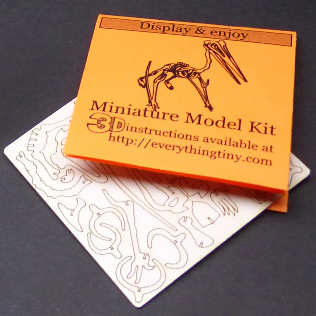 Quetzalcoatlus miniature skeleton model with laser-cut bones and instructions by Tinysaur.us