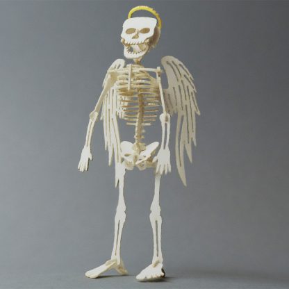 Assembled Angel bare bones miniature skeleton Tinysaur model