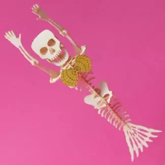 Assembled Mermaid miniature skeleton model by Tinysaur.us