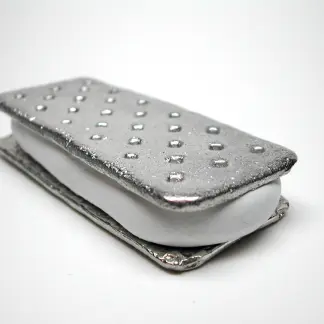 Life-sized pewter sculpture of an ice cream sandwich by POTUS31.com