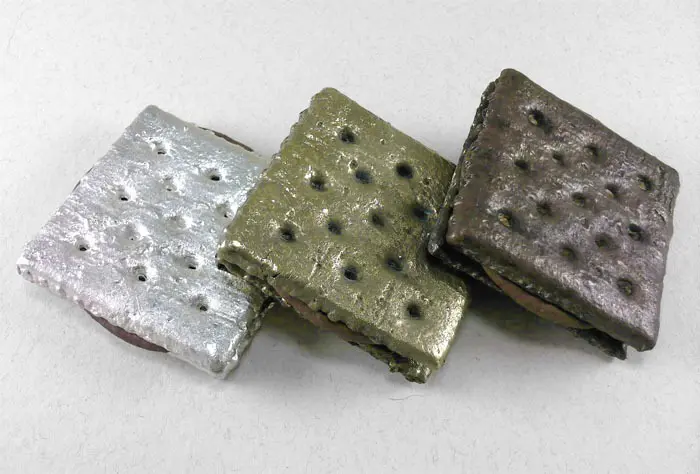 Brass-Plated Cheese Cracker