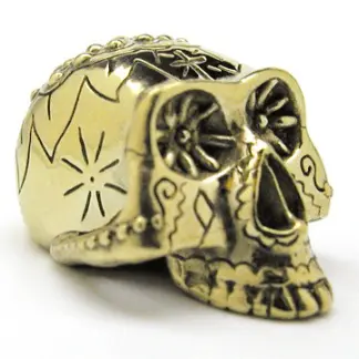 Dia de los Muertos Brass Skull