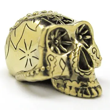 Dia de los Muertos Brass Skull