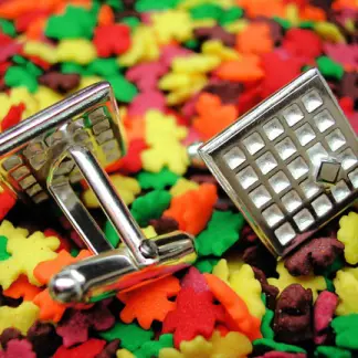 Waffle Cuff Links with Butter