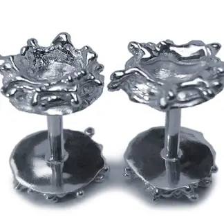 Silver Splash cuff links