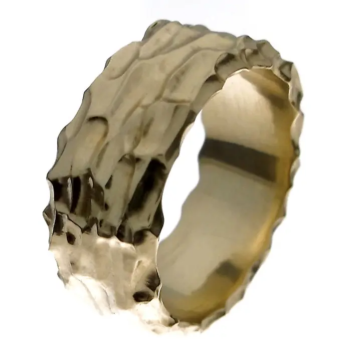 Mens carved brass band