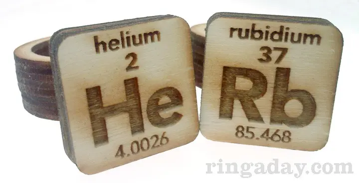 Laser Engraved Periodic Rings