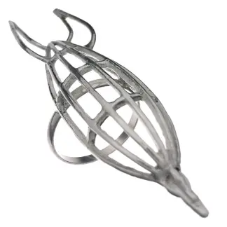 Retro rocket ring in sterling