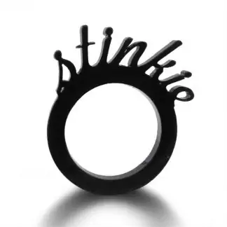 Laser-cut name ring in Delrin